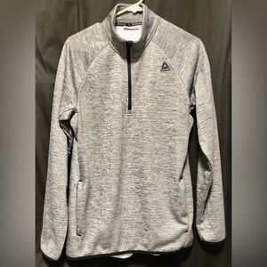 Reebok Charcoal Heather Gray Quarter-Zip Pullover ~SZ S~ NWT